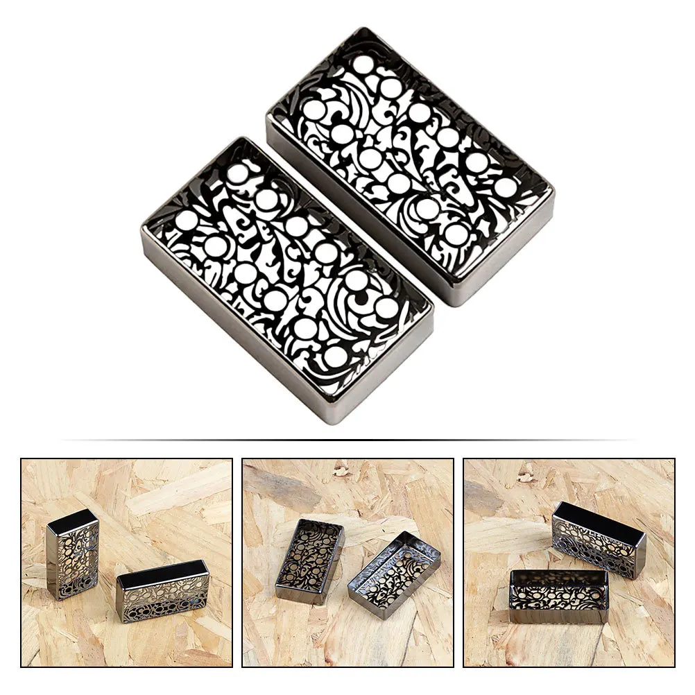 

2Pcs Metal Guitar Pickup Cover Beautiful Carved Design Enhance Aesthetics and Protection Pickups Cover Pickup Covering