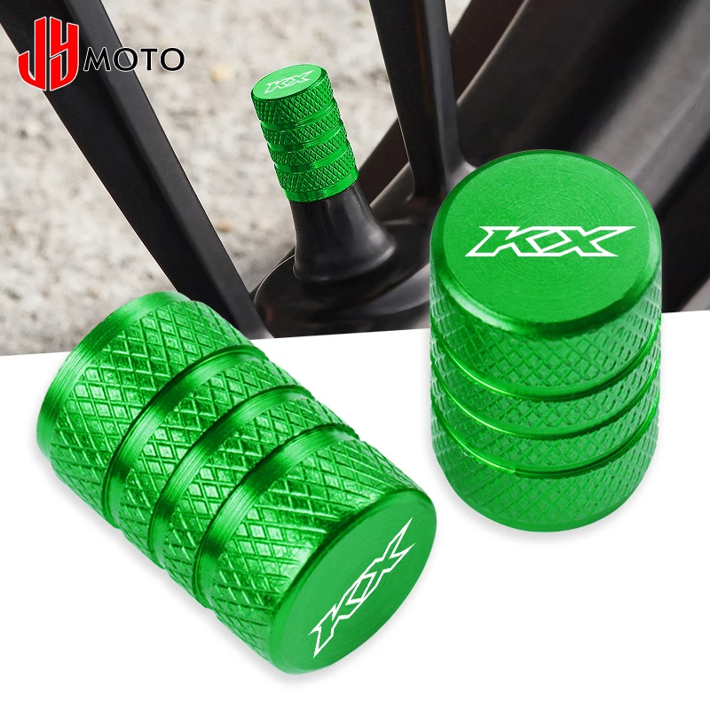 For kawasaki KX65 KX80 KX85 KX125 KX250 KX250F KX450F Motorcycle CNC Wheel Tire Valve Cover Cap Plug KX 65 80 85 125 250 450 F