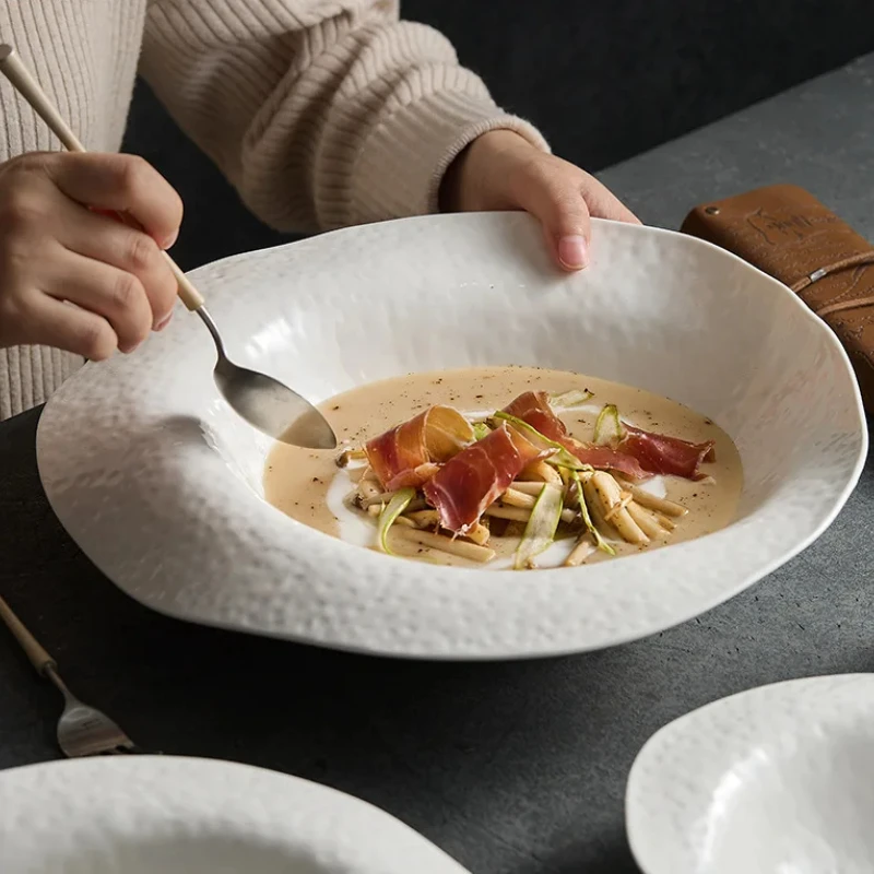 White Plate Set - Dinner, Soup, Restaurant Tableware, Fruit, Salad & Noodle Bowls, Sashimi, Dessert Bowls