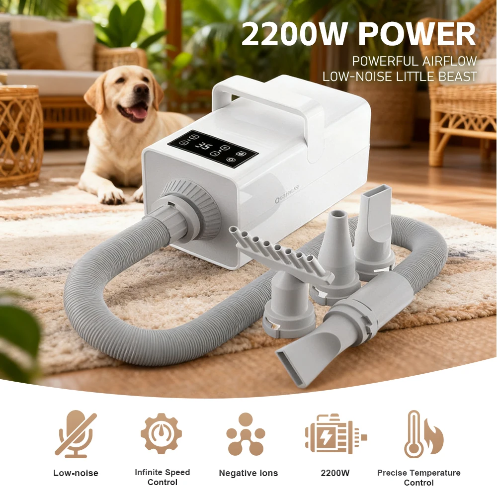 

Умная сушилка для домашних животных Фен для домашних животных Низкий уровень шума Вентилятор для ухода за собаками Тихий фен для кошек Фен для домашних животных Фен для домашних животных Машина для сушки волос