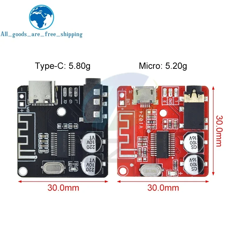 1/5PCS FAI DA TE Bluetooth-5.0 Scheda Audio Bluetooth-5.0 MP3 amplificatori Audio Bordo Lettore Musicale 3.7-5V