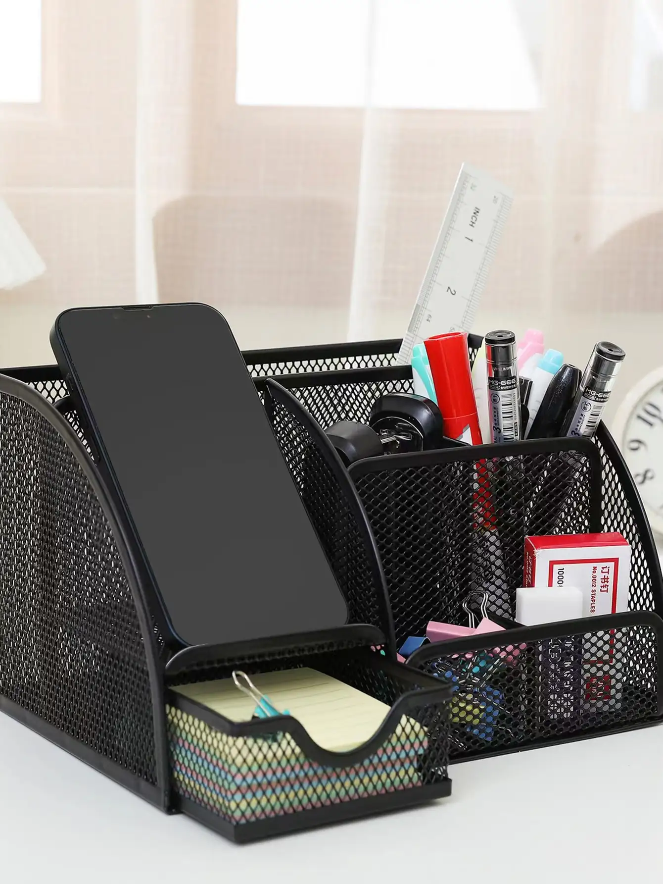 

Desk Drawer Organizer, Classic Mesh Drawer, Metal Pen Holder, Large Space, Multipurpose Desk Organizer For Office, Home, School Supplies (Lilac 1 Pack) Back To School Desk Office Supplies Office Accessories