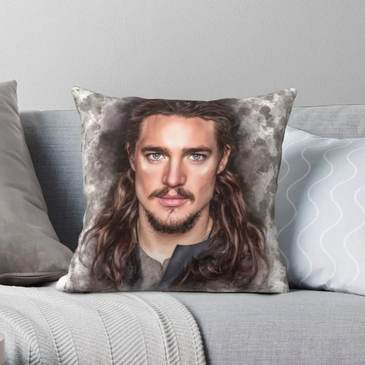 The Last Kingdom Uhtred Square Pillowcase Polyester Linen Velvet Printed Zip Decorative Throw Pillow Case Sofa Cushion Case