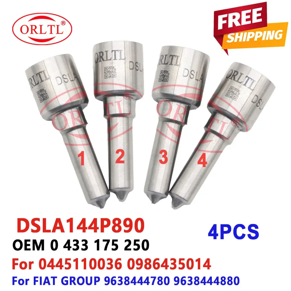 

4 PCS Diesel Injector DSLA144P890 Nozzle DSLA 144 P890 Fuel Spray Nozzle 0 433 175 250 For FIAT 0445110036 0986435013 0986435014