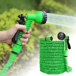 25FT-200FT Garden Expandable Magic Hose Water Pipes 7Water Spraying Functions Daily Watering Car Wash Home Antifreeze Hose Tool