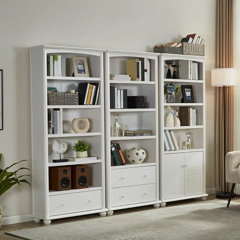 European bookcase 90 with solid wood grid 70 bookshelf foyer display cabinet 80 combination corner cabinet 60 Korean modern book
