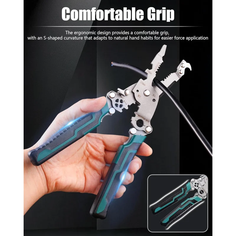 18 In 1 접이식 와이어 스트리퍼, 접이식 와이어 스트리핑 크림퍼, 다기능 와이어 스트리퍼 전기, S