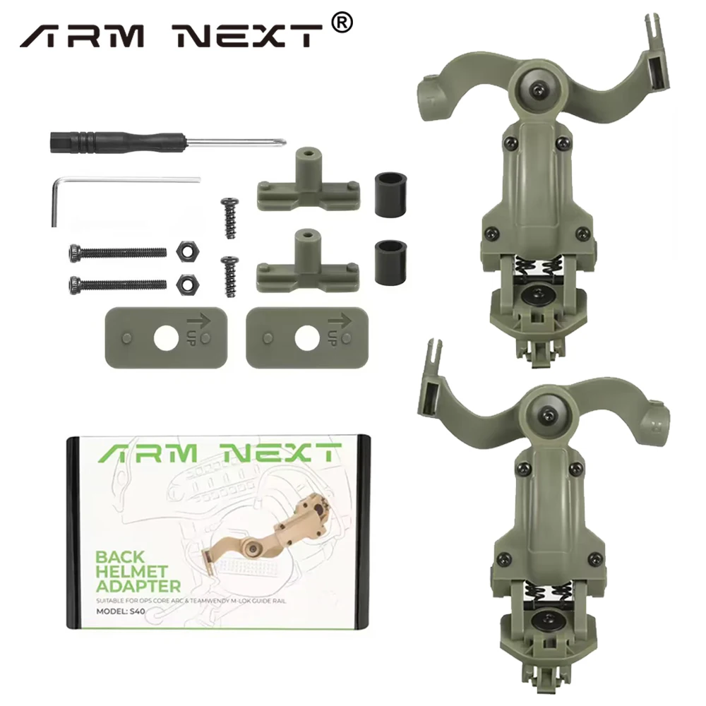 EARMOR M32 MOD4 Shooting Anti-noise Earmouff with 360° Rotation Bracket kit fit for FAST Helmet Wendy M-LOK ARC Helmet DIY Set