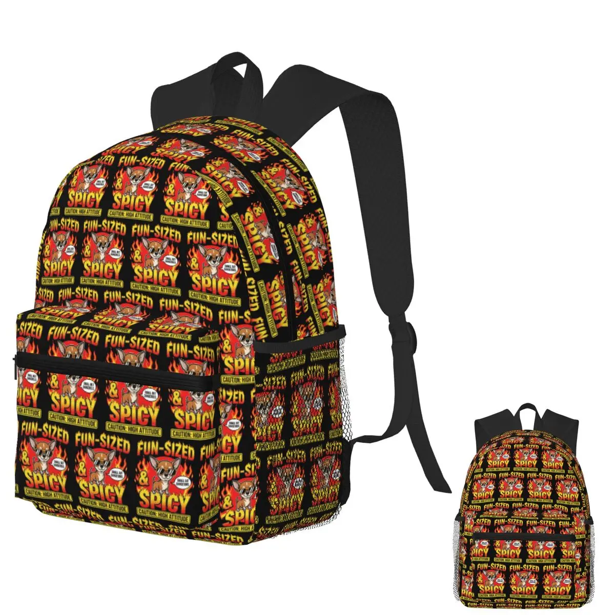 

Fun-Sized And Spicy Student Backpack School Bag Hiking Travel Daypack for Boys Girls Fashion Bookbag Shoulder Bags