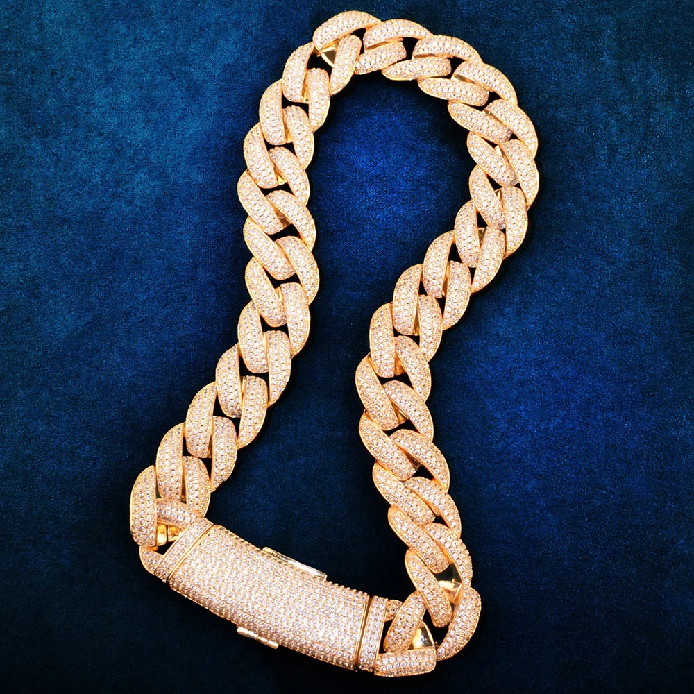 20 مللي متر الكفالة الطويلة مثلج خارج الكوبية سلسلة القلائد للرجال النساء بلينغ قلادة الزركون القوطي الهيب هوب مجوهرات شحن مجاني #5