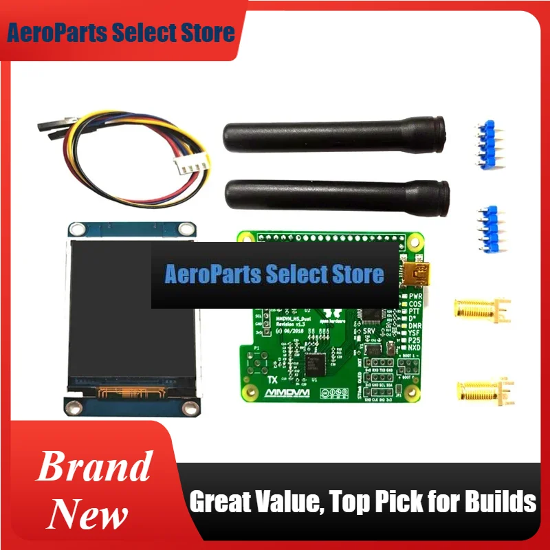AeroPartsNew MMDVM HS Dual Hat Duplex Hotspot Board With USB + 2.2inch OLED Display Support P25 DMR YSF NXDN For Raspberry Pi