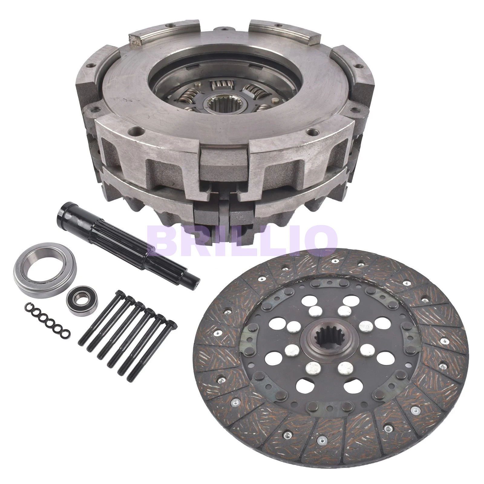 LVA801352 Dual Stage Clutch Kit CH18376 For John Deere 950 990 1050 870 1070 Satoh Bison S670 S750