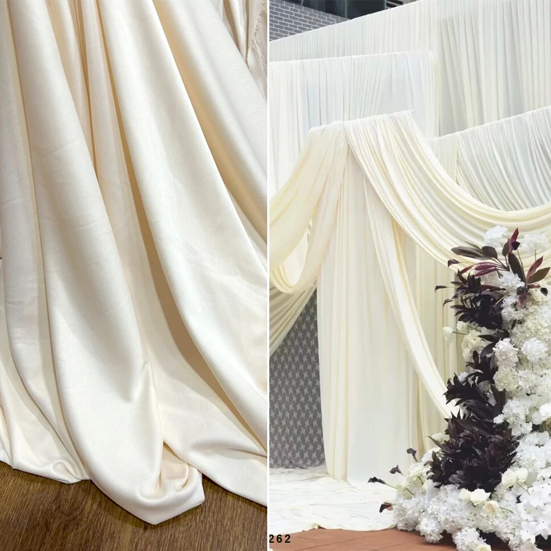 Stretch Knit Jersey Fabric Good Draping Cloth for Wedding Decor, Party Backdrops, Curtains,Photography Background Wide 170cm