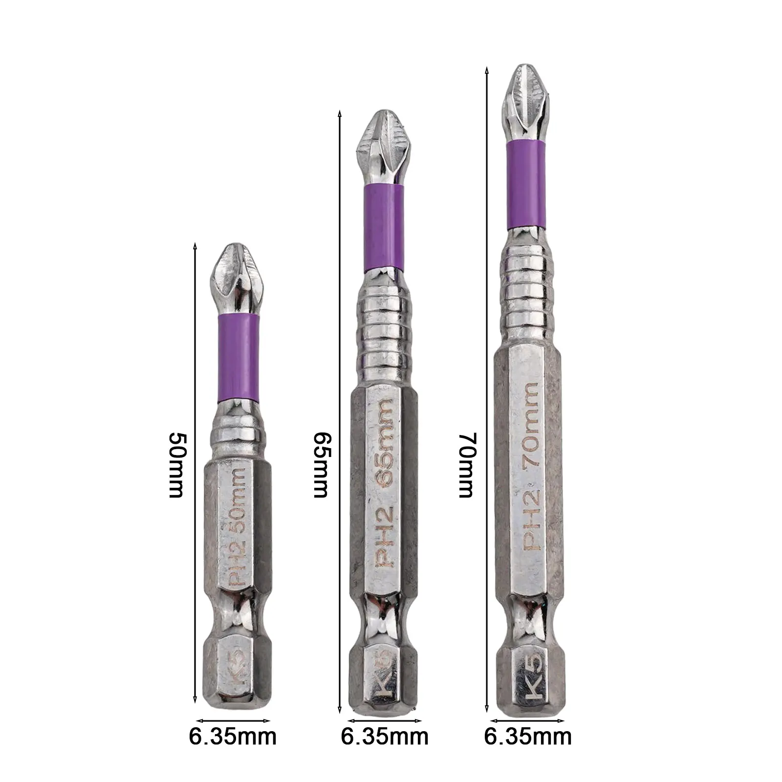 DIY Projects 62HRC Screwdriver Bits Cross Screwdriver Bits Rust Prevention Versatile Application Alloy Steel Material