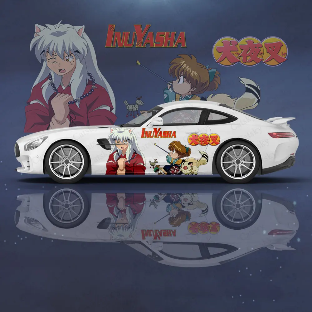 Inuyasha Japanese Anime 2pcs Car Body Sticker for Universal Large Car Decal Car Side Sticker for Univers Car Stickers