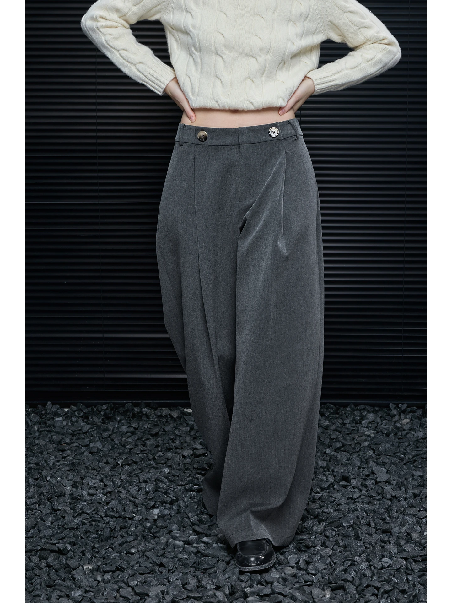 

Брюки-чинос прямого кроя, широкие брюки, женские свободные драпированные брюки класса люкс, весна 2026, новинка, стильные деловые брюки