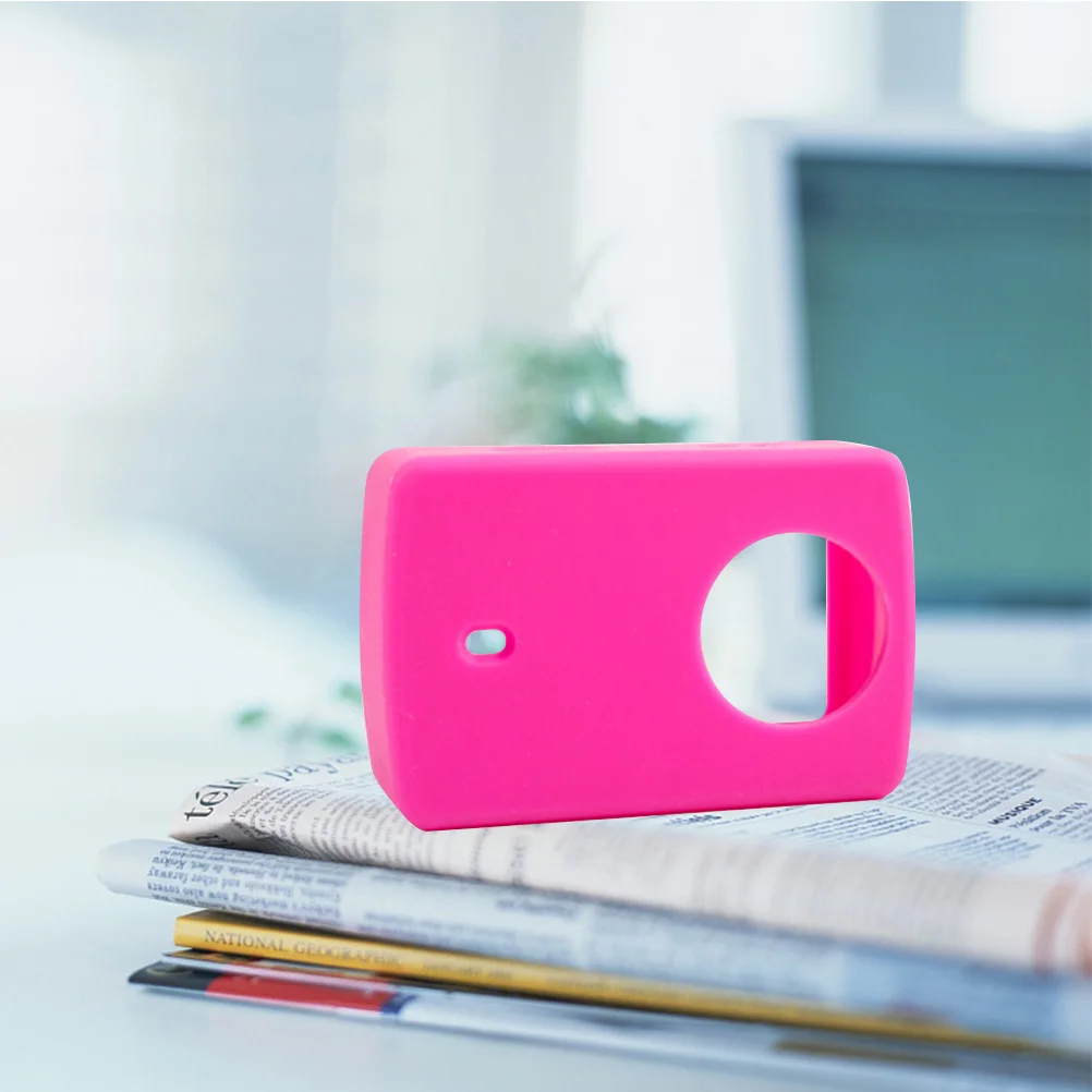 

4K Silicone Case Rosy Color Shockproof Bumper Easy to Install and Remove Durable Washable Protection 4K Case