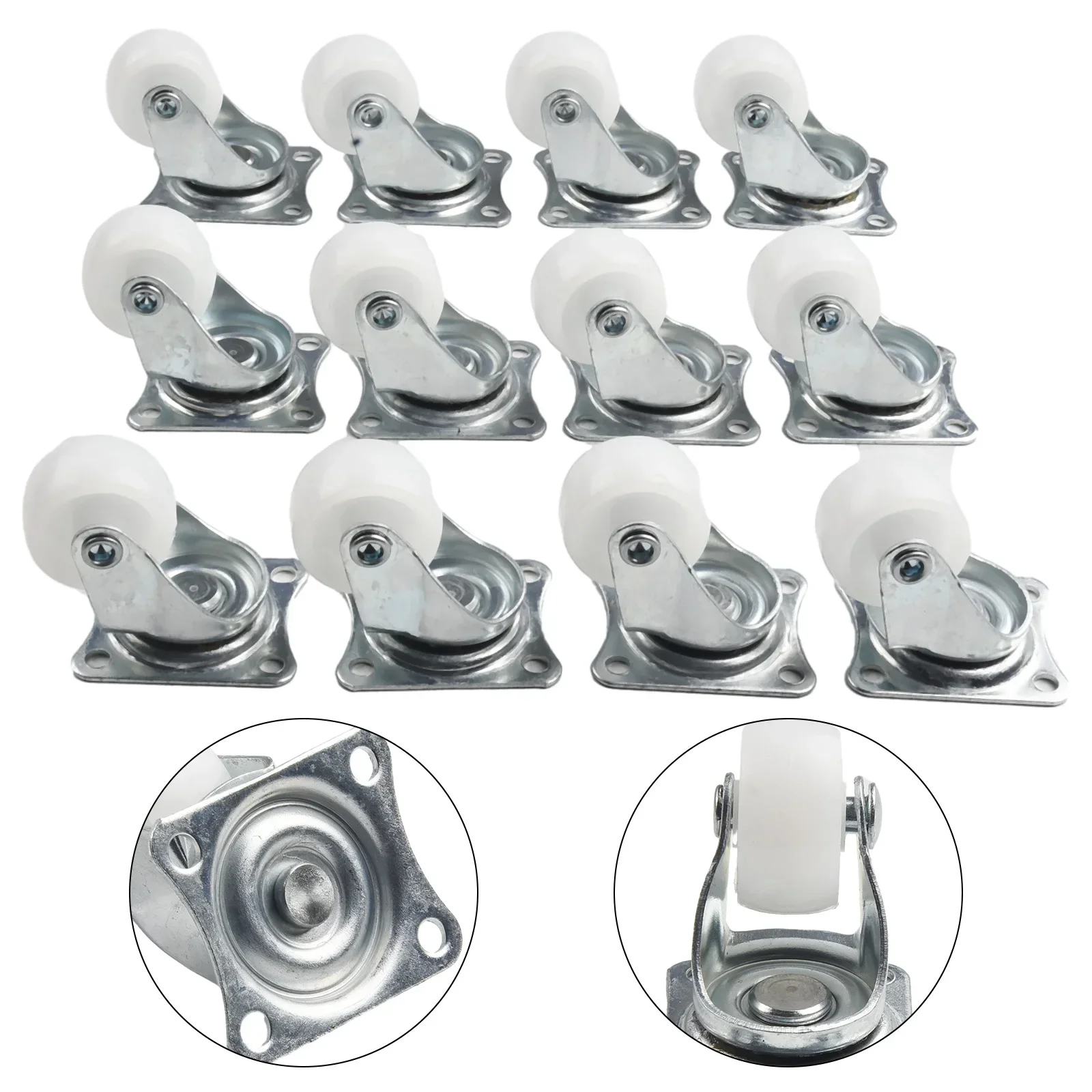 Parts Swivel Casters 250G 4/12pcs Bearing Wheels Mount Ball Stroller Wheel White/silver With Rubber Warehouses