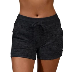 Summer Women's Shorts Printing Elastic High Waist Casual Sport Fitness Running Oversize Female Sweatpants