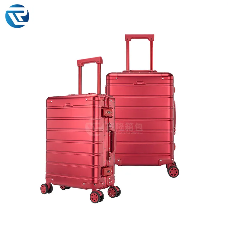 Our factory wholesale all aluminum magnesium alloy wear-resistant travel trolley fashion 2024 bags hard case luggage luxury