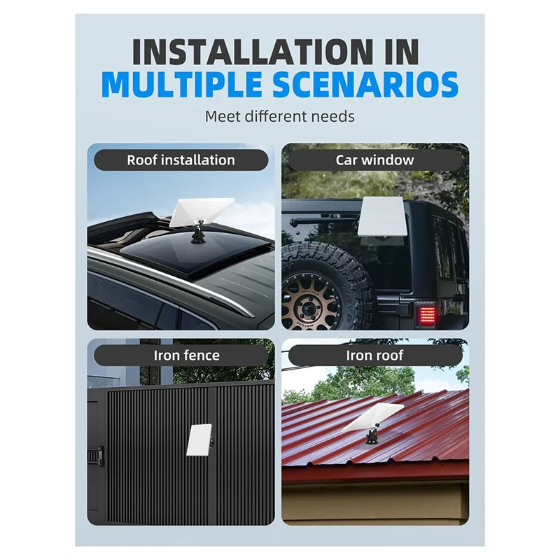 

【A42U】Durable Bracket For Starlink Mini Suction Cup Mount Quick Installation Metal Stand For Car/RV Boat/Yacht Camper