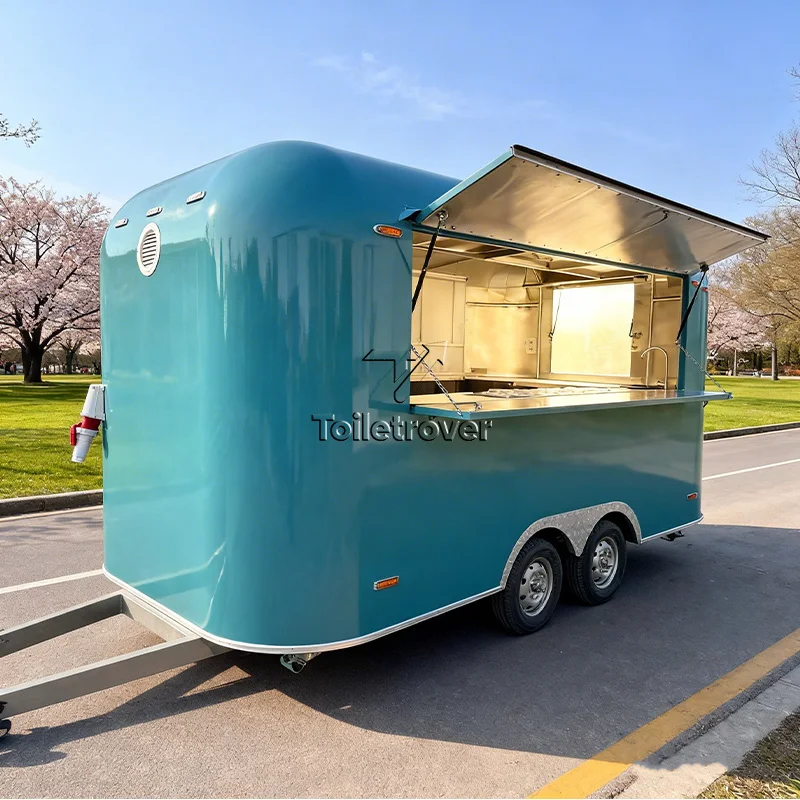 Remorque Outdoor Street  Fast Food Truck Trailer Cold Pressed Juice Food Truck Cocktail Custom Cheap Food Trailers for Sale