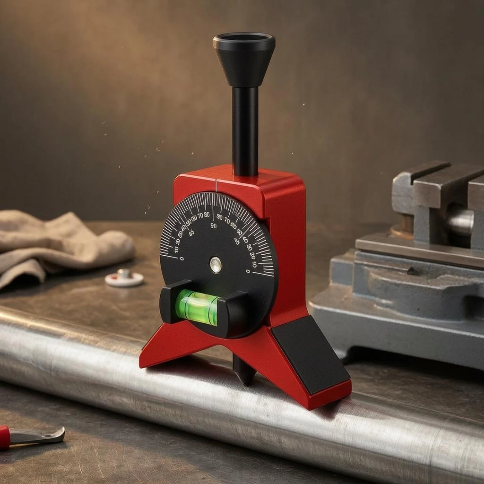 Pipe Center-Finding Locator Angle Scale Pipe Centering Tool Pointed Tips Side Pads