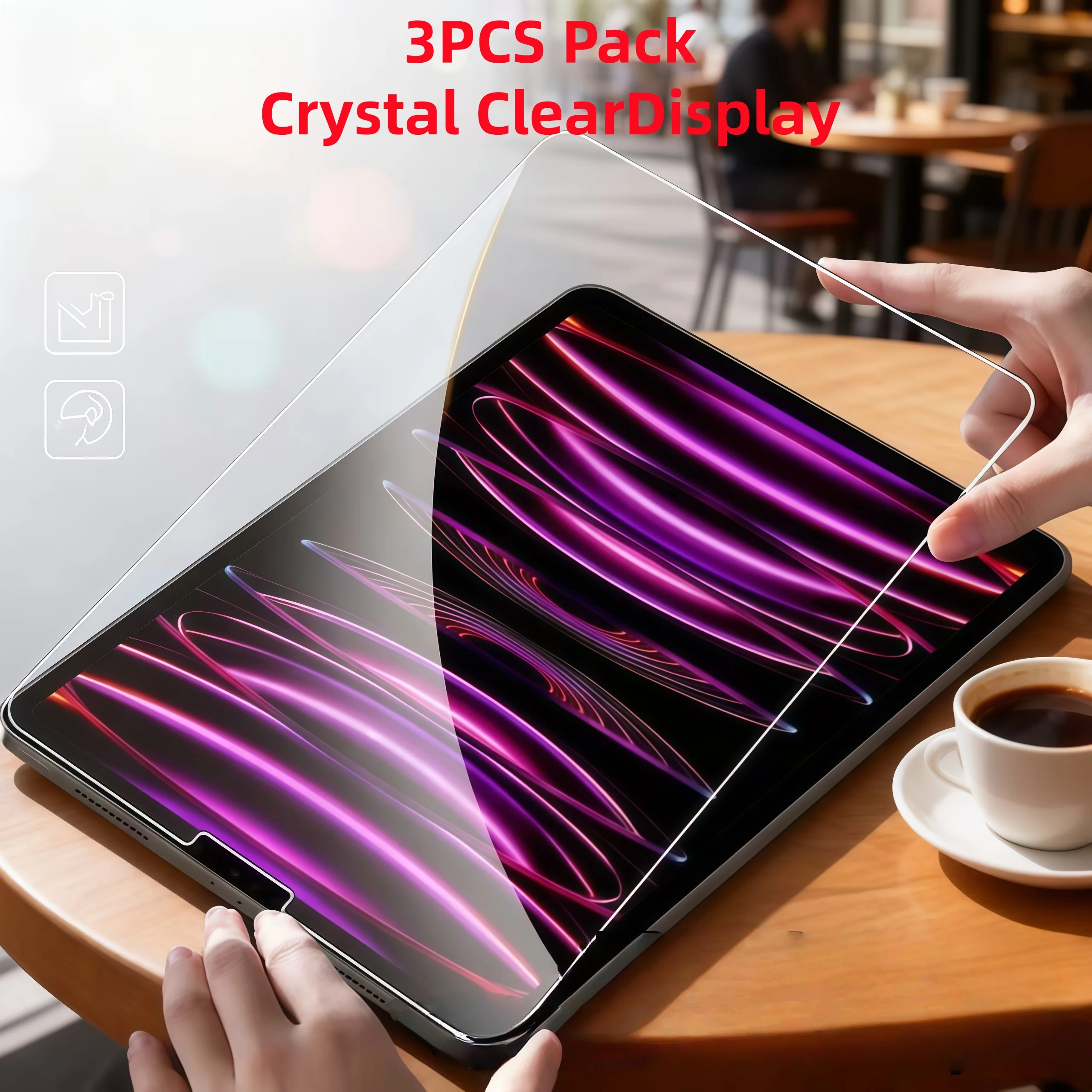 

3 шт. закаленное стекло Ipad Pro 12,9 13 11 6 M4 M2 2024 Air 5 4 3 2 1 9 9 10 10-го поколения Mini 6 10,9 10,2 9,7 Защитная пленка для экрана