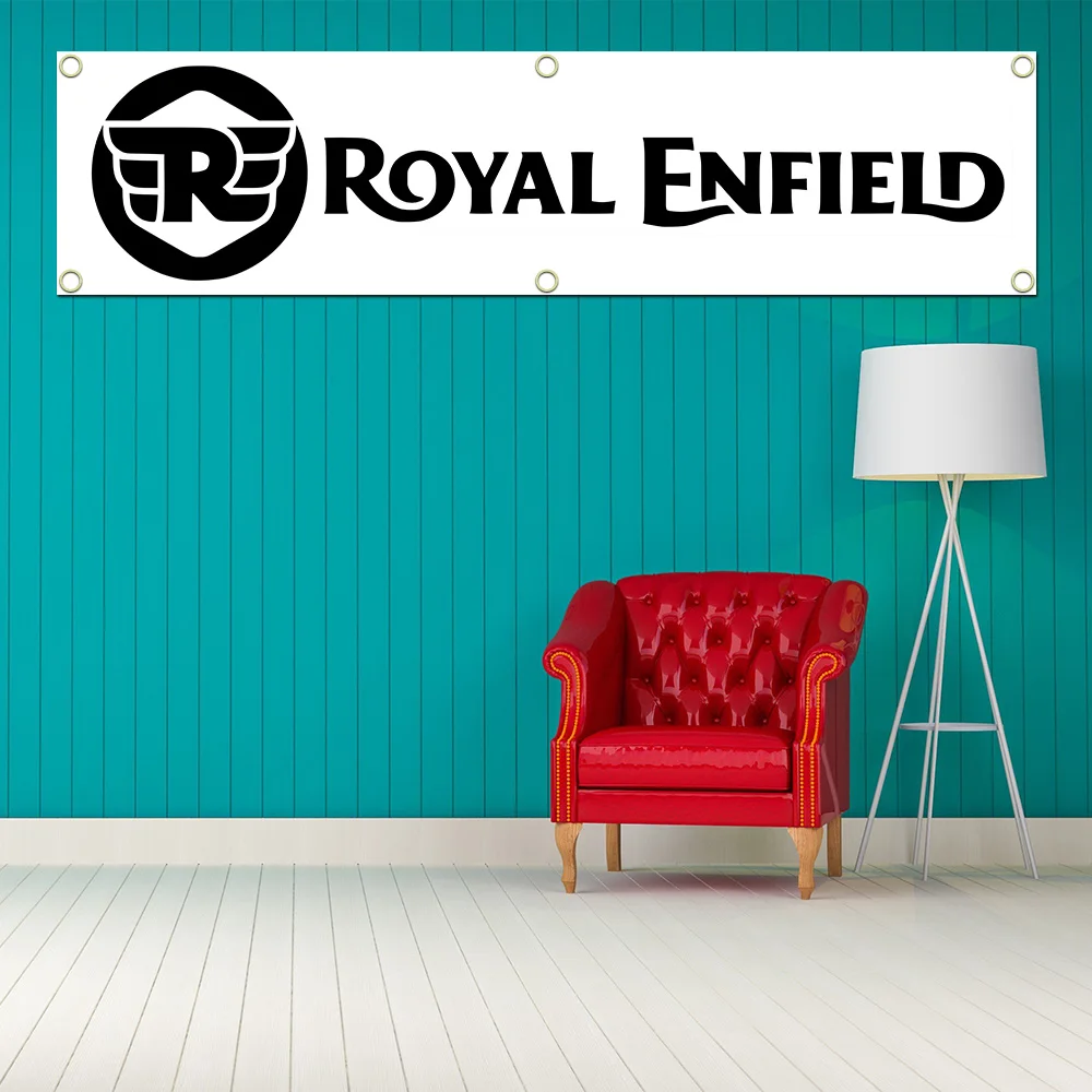 45x180cm Royal enfields Banner Flag poliestere stampato Garage Wall Art decorazioni per esterni arazzo