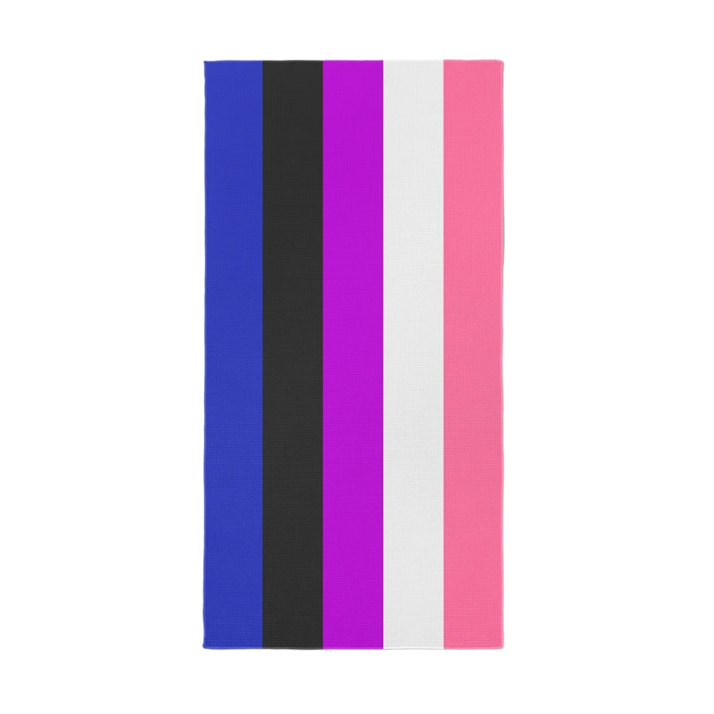 Aertemisi Genderfluid Pride Flag Genderflexible Rainbow LGBT Waffle Beach Towel Extra Large Oversize 180cm x 90cm