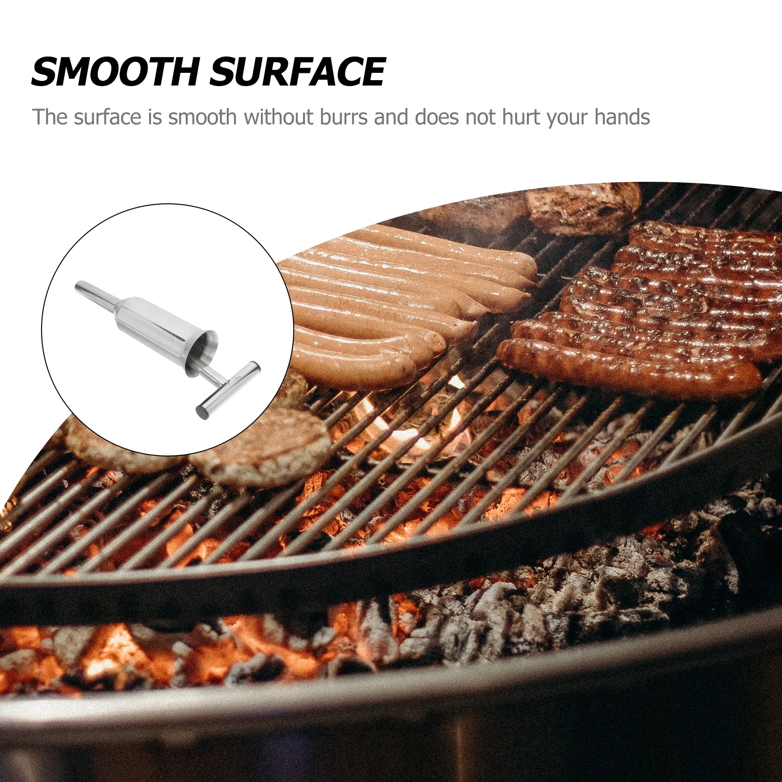 

1Pcs Stainless Steel Manual Sausage Stuffer Home Use Meat Filling Sausage Making Tool Sturdy Easy Clean Kitchen Gadget