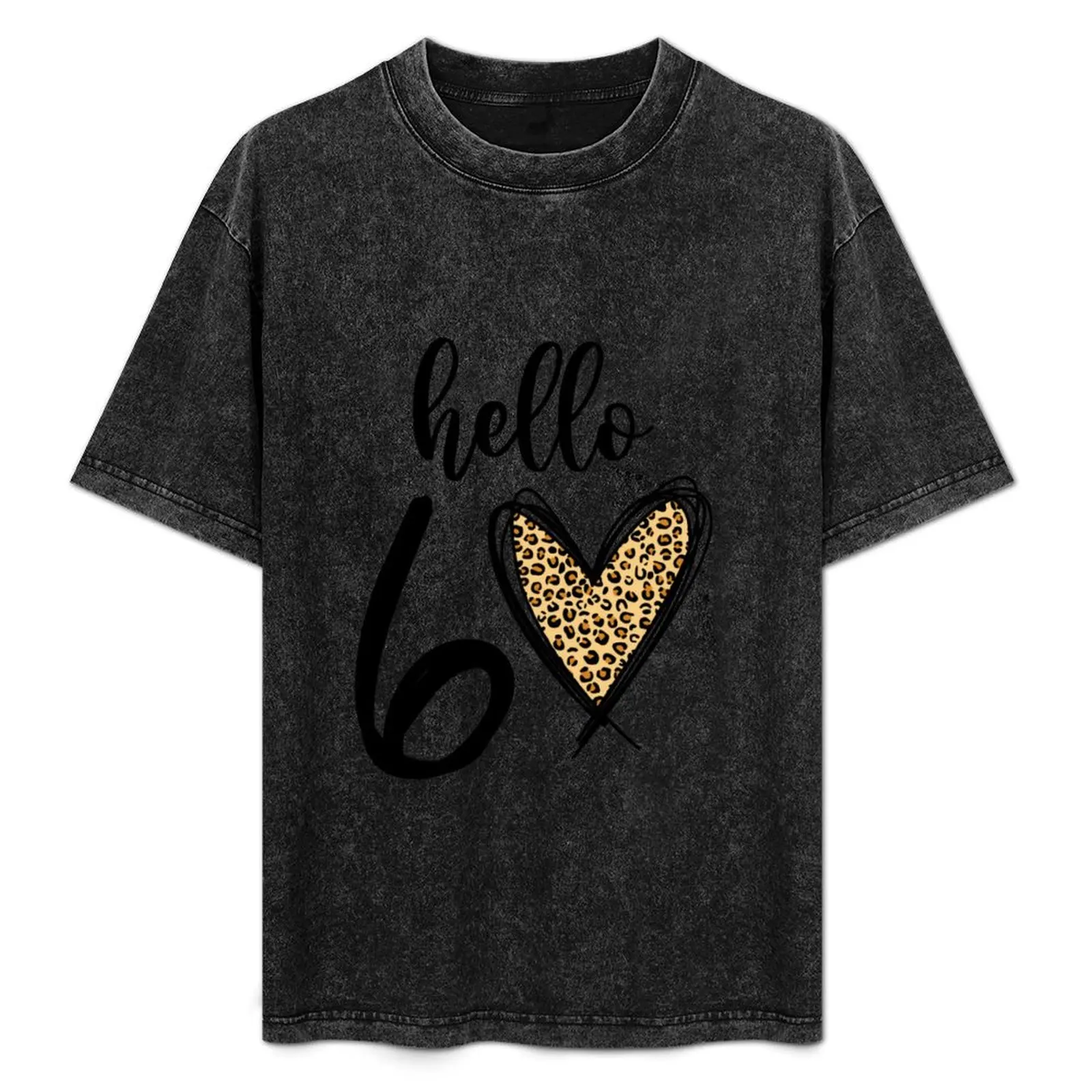 

Hello 60 Leopard 60th Birthday 60 Year Birthday, Trending Unisex, Best T-Shirt Urban Style Print T-Shirt