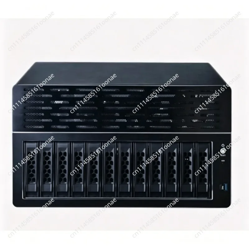 Nas12 disk storage server supports ATX main board half height PCIE slot small 1U power hot swap chassis