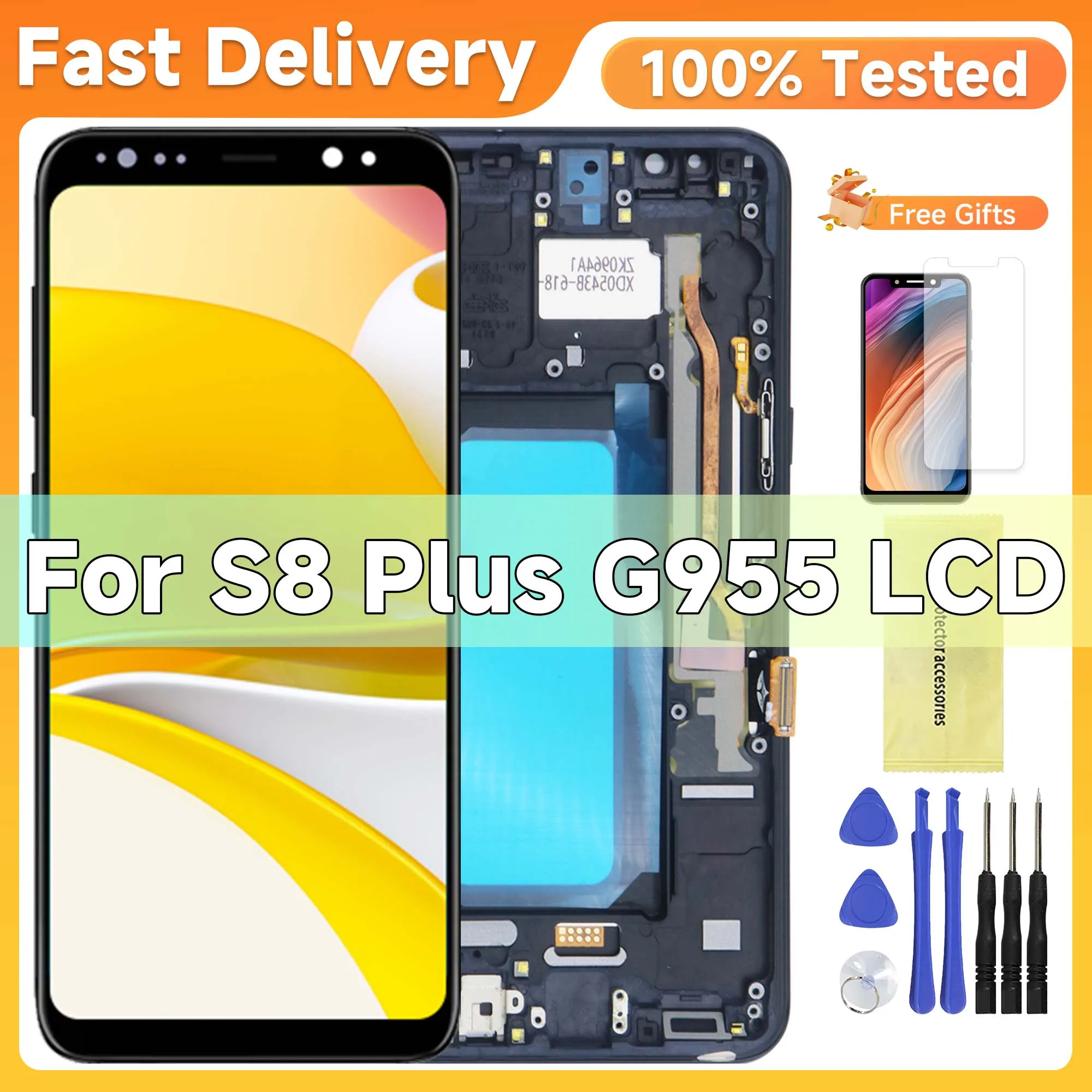 

S8 Plus For Samsung 6.2'' TFT For S8+ G955W G955A G955 G955N G955F LCD Display Touch Screen Digitizer Assembly Replacement