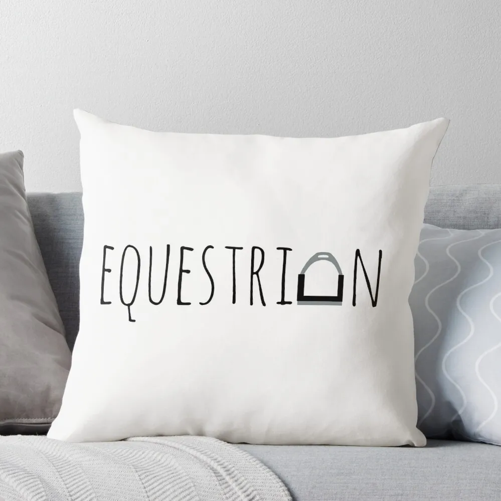 Equestrian Logo with Stirrup Throw Pillow Pillowcases christmas pillowcases