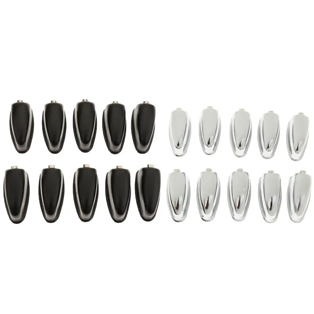 10 Pieces Finest Iron Bass Drum Claw Hooks Percussion Snare Drum Lugs Percussion Instruments Accessory Silver/Black