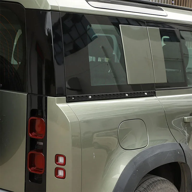 For Land Rover Defender 110 2020-2024 Aluminum Alloy Silver Rear Side Windows Lower L-Track Car Accessories