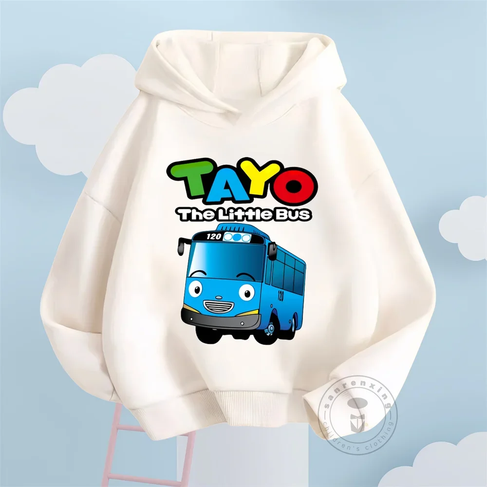 New Boys Hoodies Funny Tayo And Little Friends Cartoon Print Children\'s Winter LongSleeve Sweatshirt Boys Birthday Clothing Tops