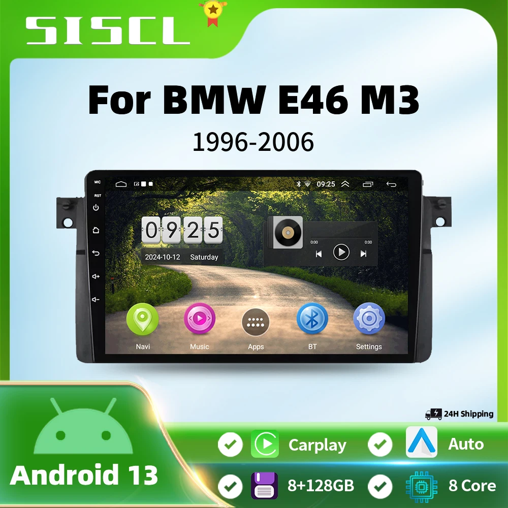 

4G 2 din Car Radio Android Auto Radio for BMW E46 M3 318/320/325/330/335 Carplay 4G Car Multimedia GPS DSP autoradio