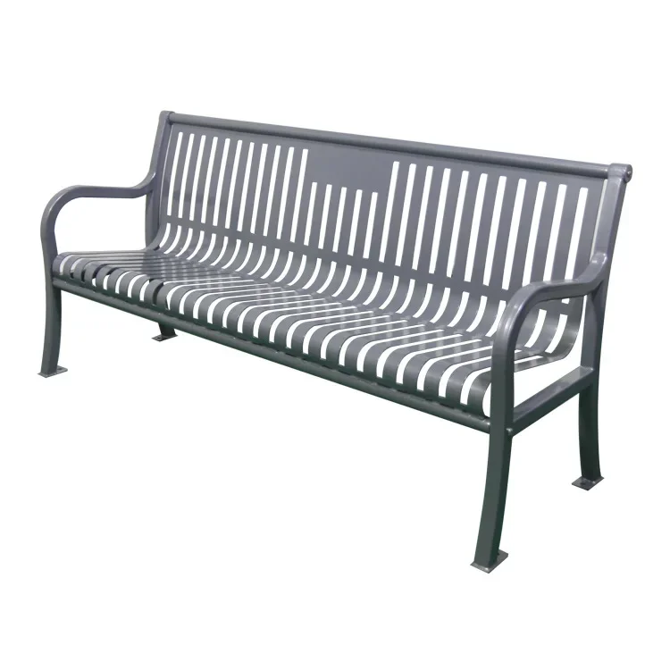 Armchair Modern Portable Aluminum Outdoor Furniture Set Black Beach Bench Metal Garden Chairs