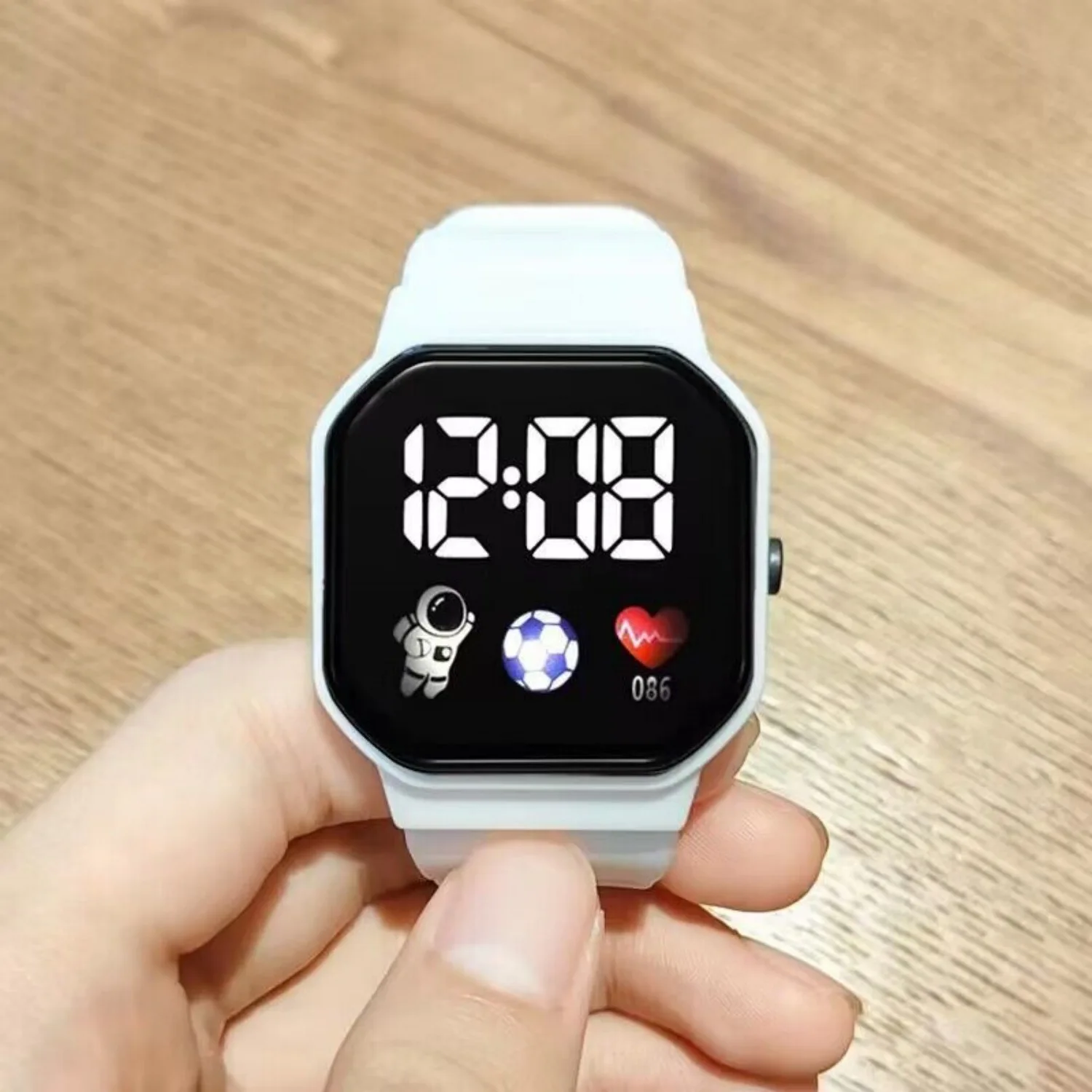 2024 New LED Electronic Watch Rainbow Square Waterproof Digital Outdoor Sports Students Watch Electronic Watch Relogio Feminino - Image 3