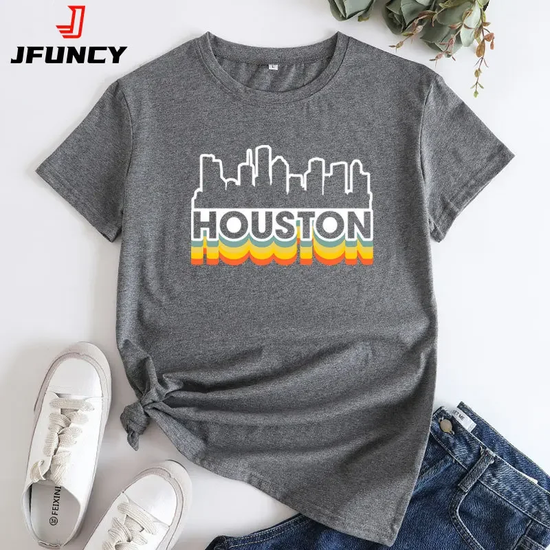 JFUNCY Female Oversized T-shirt Cotton Short Sleeve Women's Tee Woman T Shirts 2024 Summer Fashion Women Clothes Ladies Tops