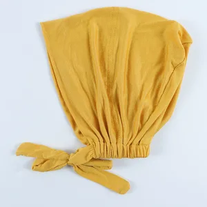 Cross-border Middle East New Women's Mercerized Cotton Elastic Binding Underwear Drawstring Hijab New Pure Color Edition Niche