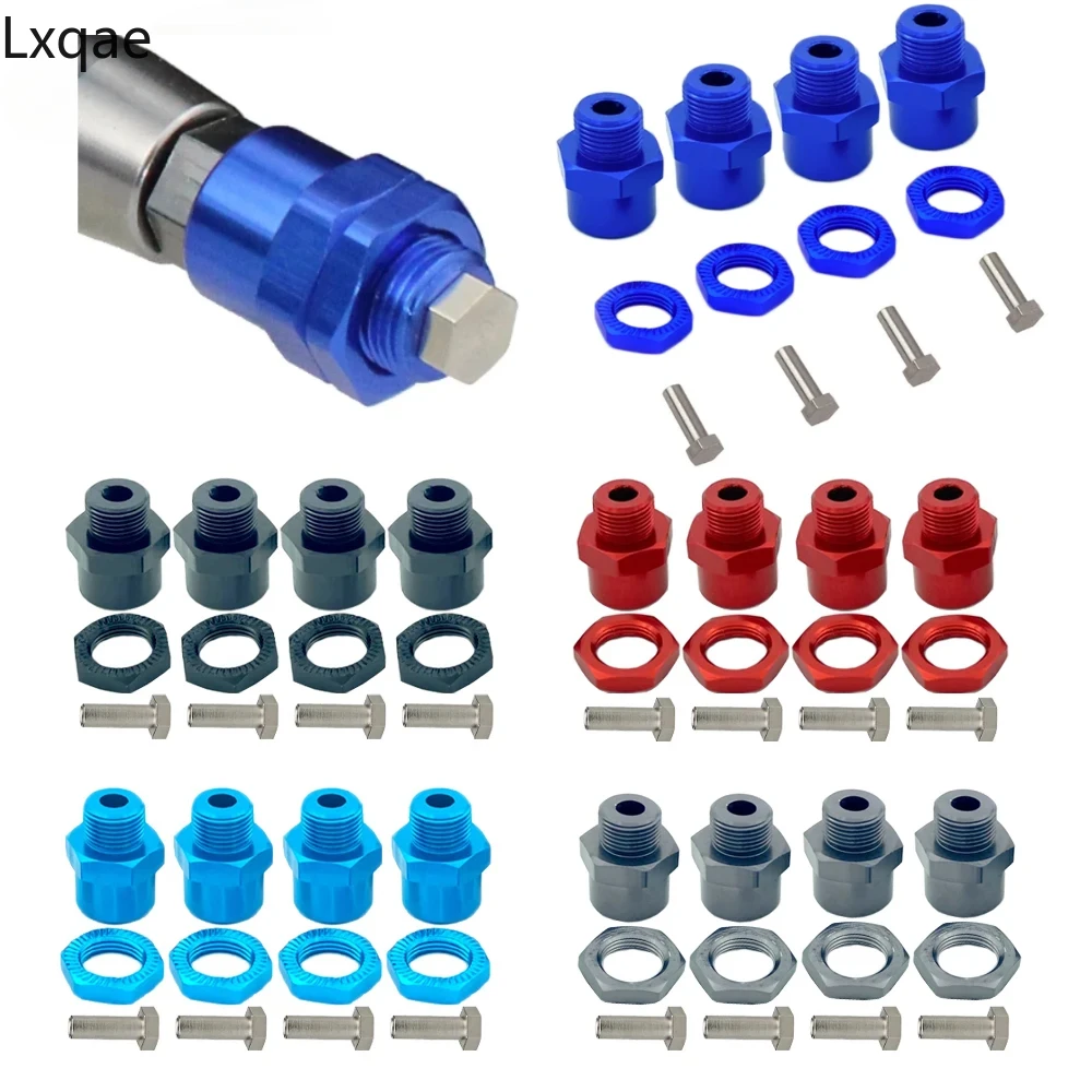 Metals Aluminum Alloy Hex Adapter 12mm To 17mm Wheel Hex Hubs Adapter Extension Conversion Nuts for 1/8 1/10 RC Car Upgrade