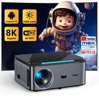 XIWBSY 25000Lumens Android Projector 4K WiFi6 Bluetooth 5.1 Auto Focus/Keystone Projector Video Home Theater Proyector Beamer