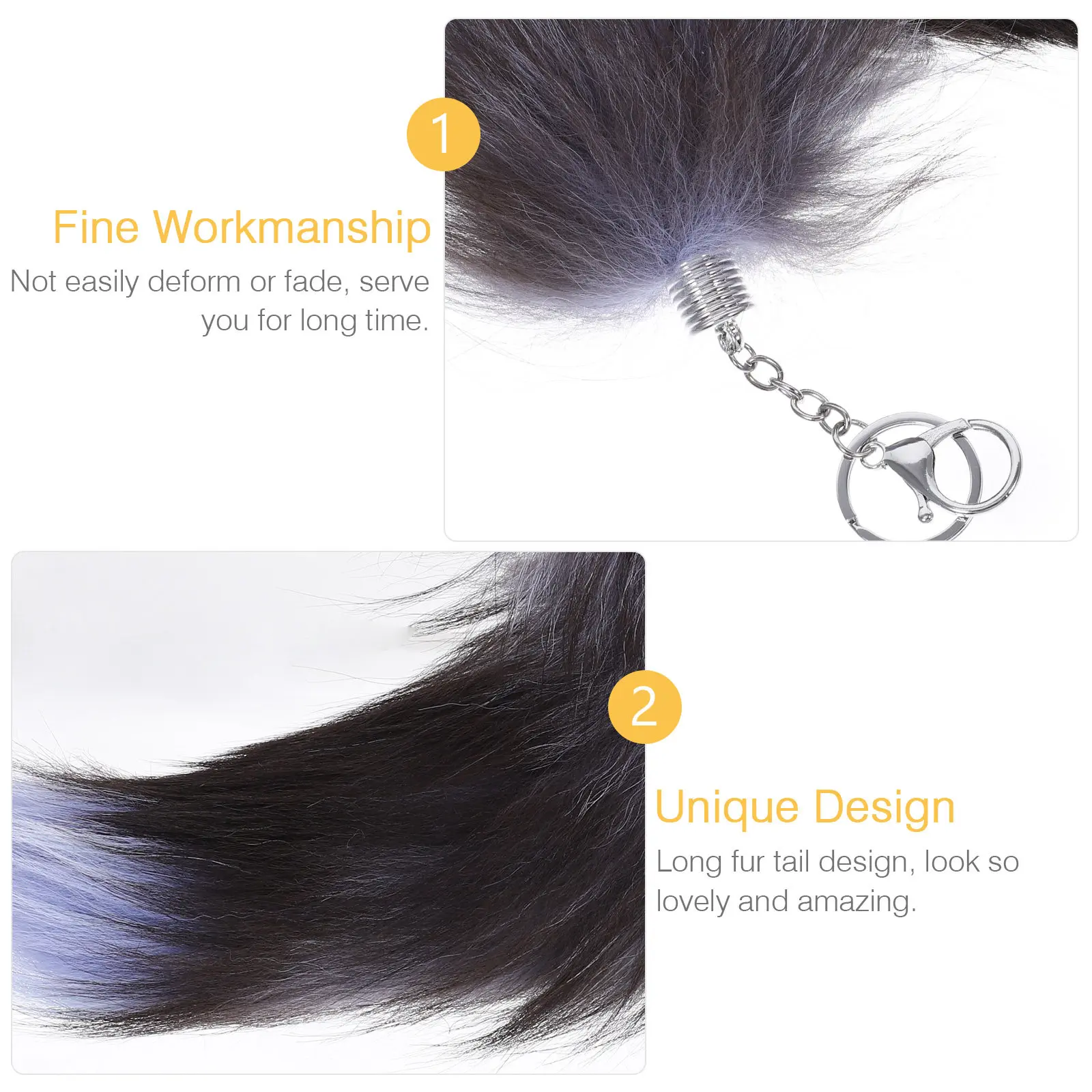 

Fox Tail Faux Pendant For Bag Tail Key Ring Handbag Charm Soft Key Ring Accessory Gift Christmas Birthday Festival