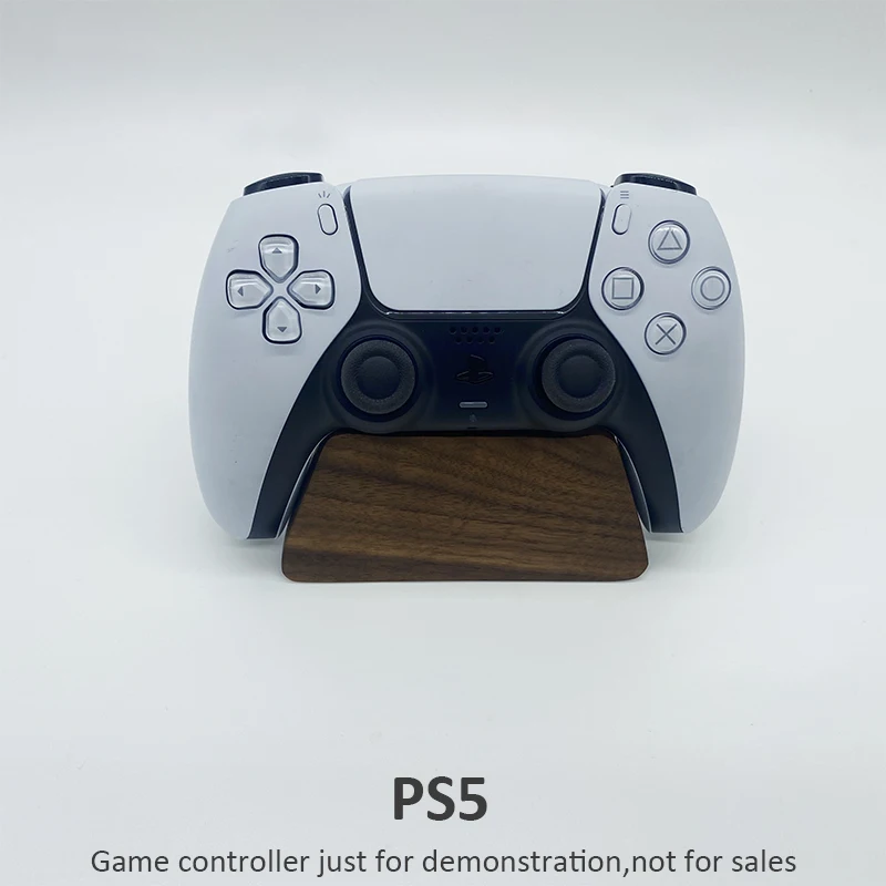 Solid Walnut Wood Stand For Game Controllers XBOX PS5 SWITCH PRO With Aluminum Alloy & Leather Coating