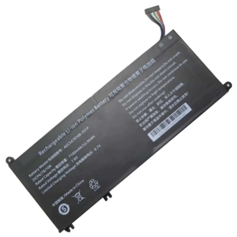 

New AEC5478108-2S1P Laptop Battery 7.6V 53.96Wh 7100mAh For AEC5478108 2ICP6/78/108 Netbook Computer Tablet PC