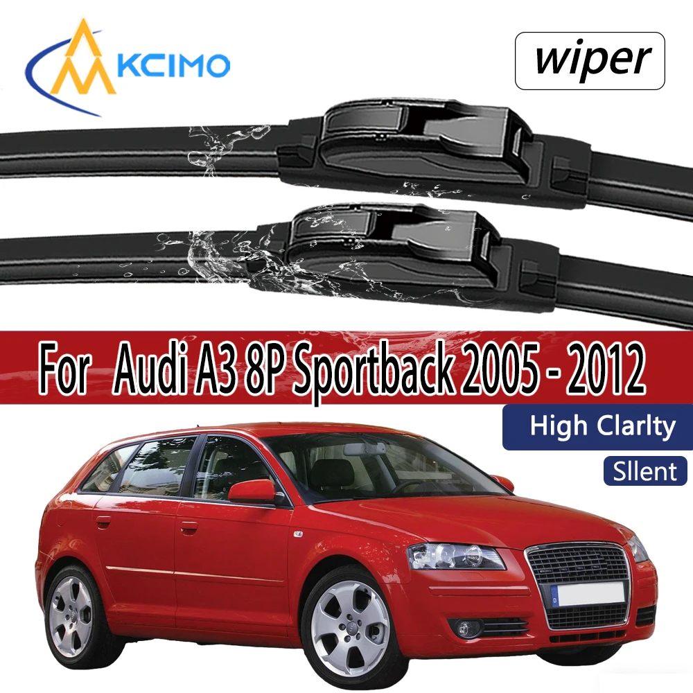 Für Audi A3 8P Sportback 2005 - 2012 Frontscheibenwischerblätter 2 Stück Windschutzscheiben-Fenster-Zubehör