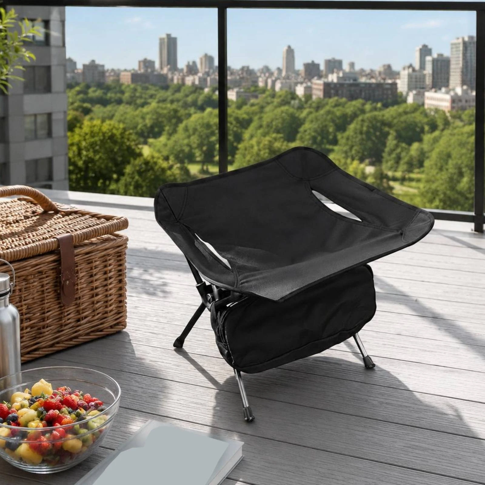 Folding Stool Chair Foldable Sling Seat Stool Backless Folding Seat Compact Outdoor Furniture Sturdy